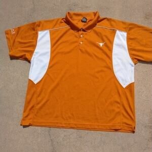 Starter Texas Longhorns Polo Shirt Orange White Short Sleeve Men 2XL